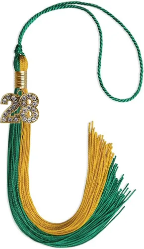 Miniatura 133 de Endea Graduation Borla de doble color con dije dorado (negro/oro brillante, 2022)