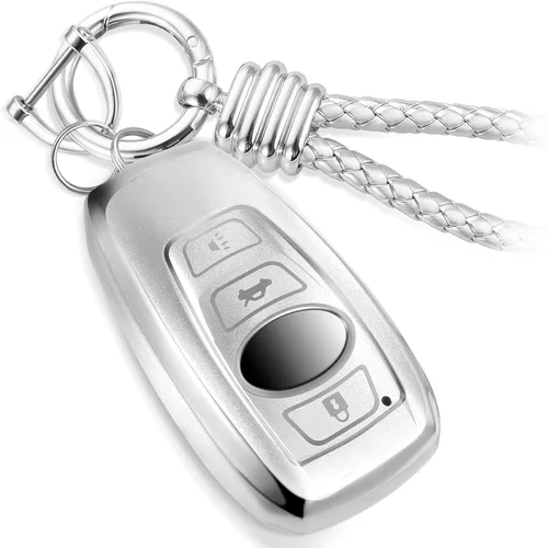 Miniatura 12 de para Cadillac - Funda para llavero con cuerda trenzada metálica, funda suave mejorada para 2020 en adelante CT4 CT5 CT6 XTS XT4 XT5 ATS, etc.