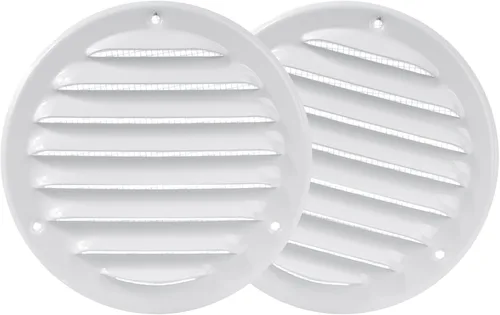 Miniatura 30 de Cubierta para salida de ventilación – Ventilación redonda de Soffit – Rejilla de ventilación – Cubierta de rejilla – Malla mosquitera integrada