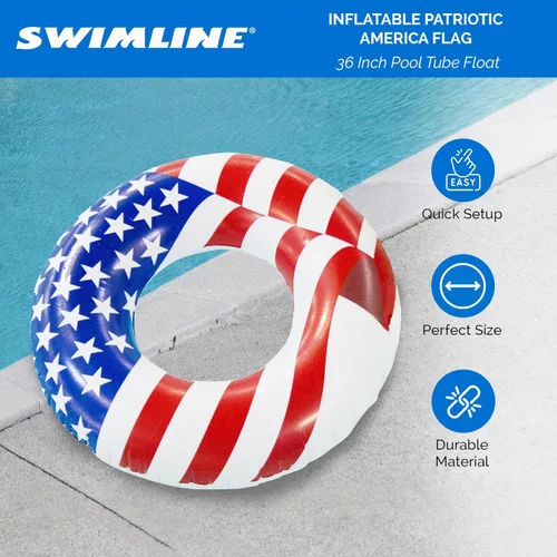 Miniatura 2 de Swimline Flotador de tubo de piscina Americana de 36" Americana Estados Unidos