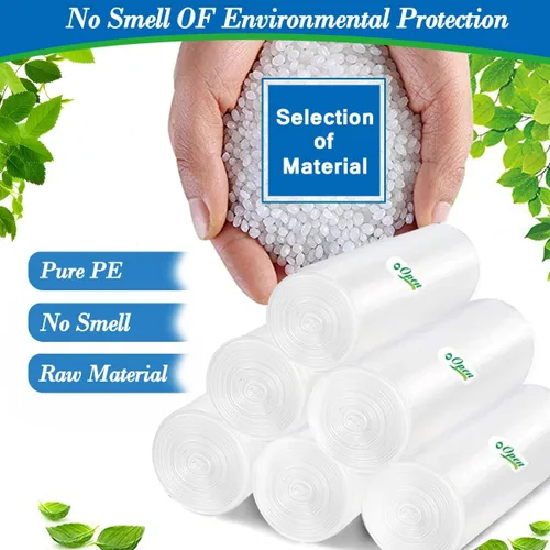 Miniatura 3 de 350 bolsas de basura pequeñas de 1.2 galones, bolsas de basura fuertes, mini forros para botes de basura para baño, bolsas de plástico para oficina