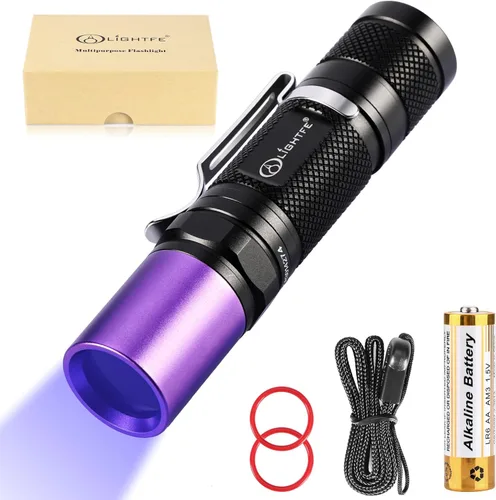 Linterna UV de Luz Negra 365nm Blacklight UV301D con Fuente LED LG, Lente de Filtro Negro, Máx. 3000mW de Alta Potencia para Luz de Curado de