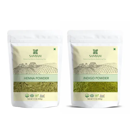 Miniatura 11 de SAMYAM Polvo índigo natural - 200g (7 oz) Tinte natural para el cabello, libre de químicos y PPD