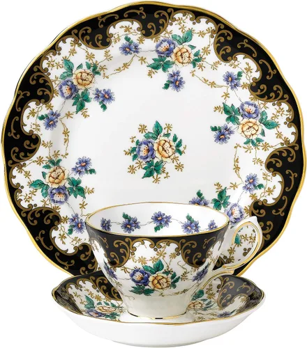 Miniatura 7 de Royal Albert 100 años 1990 - Juego de 3 piezas (taza de té, platillo y plato de 8")