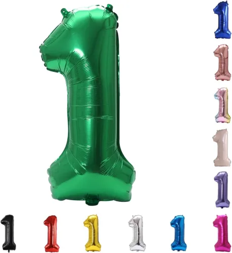 Miniatura 94 de YPSelected Globo grande de 32 pulgadas de helio con números 0-9 de papel de aluminio azul para cumpleaños, bodas y fiestas (Azul, 3)