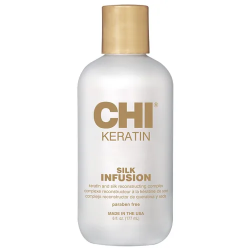 CHI Infusión de seda de queratina, suero hidratante para el cabello para restaurar la suavidad y el brillo, ayuda a secar el cabello dañado, sin