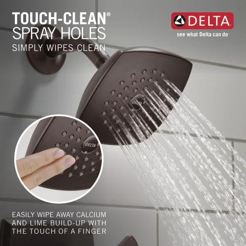 Miniatura 4 de Delta - Kit de regadera y grifo Ashlyn con moldura, serie 17, mango dual con cabezal de chorro sencillo, Touch-Clean, bronce veneciano, T17264-RB