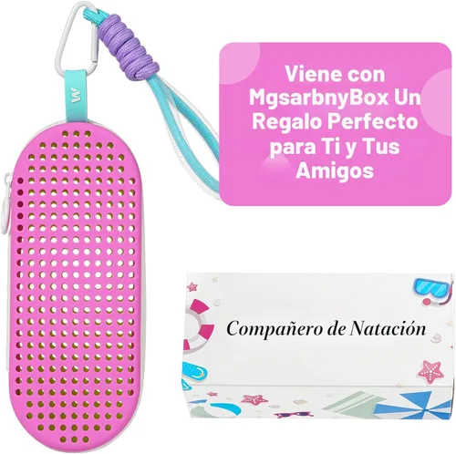 Miniatura 6 de Mgsarbny - Funda protectora de silicona para gafas de natación, con orificio de drenaje para gafas