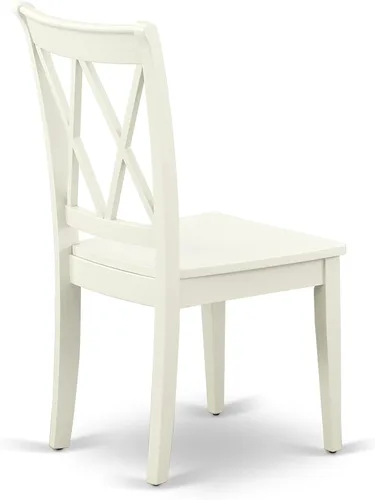 Miniatura 8 de East West Furniture ANCL3-LWH-W - Juego de mesa de cocina de 3 piezas para espacios pequeños contiene una mesa de comedor redonda con pedestal y 2