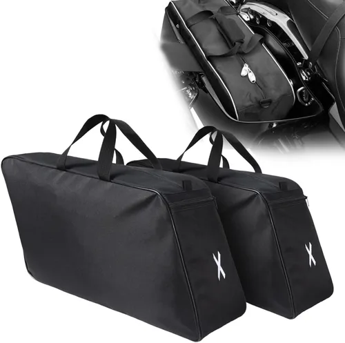Bolsa de alforjas para motocicleta, bolsa de equipaje Tour, bolsa suave para modelos Harley Touring con alforjas duras y alforjas Road King de cuero