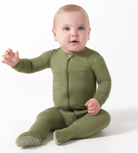 Miniatura 2 de Gerber Pijama unisex para bebé y niño pequeño, suave, con pies, con viscosa hecha con eucalipto