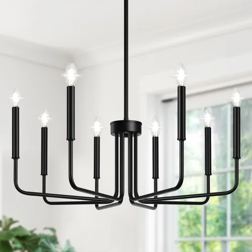 Miniatura 20 de Lynnoland - Candelabros de 6 luces de granja para comedor, accesorios de iluminación colgantes, lámparas industriales modernas para dormitorio