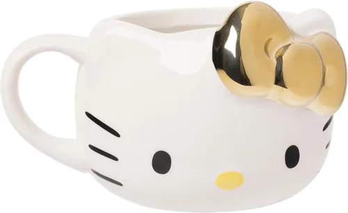 Miniatura 23 de Silver Buffalo Sanrio - Taza de cerámica esculpida en 3D con diseño de esqueleto de Hello Kitty para Halloween, 20 onzas Disfraz de esqueleto