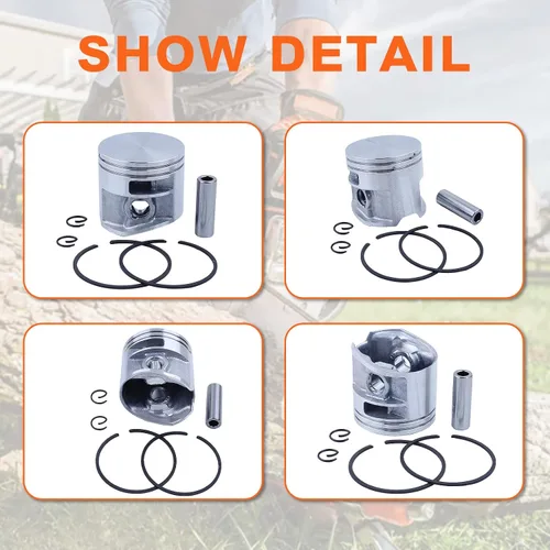 Miniatura 5 de Kit de anillo de pistón de 1.760 in para cilindro de motosierra Stihl MS271 MS271C MS 271 271C MS261 MS261C # 1141 030 2012