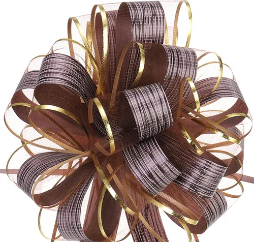 Miniatura 10 de MECCANIXITY 20 lazos grandes de 7 pulgadas para envolver regalos, cinta de organza color blanco crema para cestas de boda, regalos de fiesta