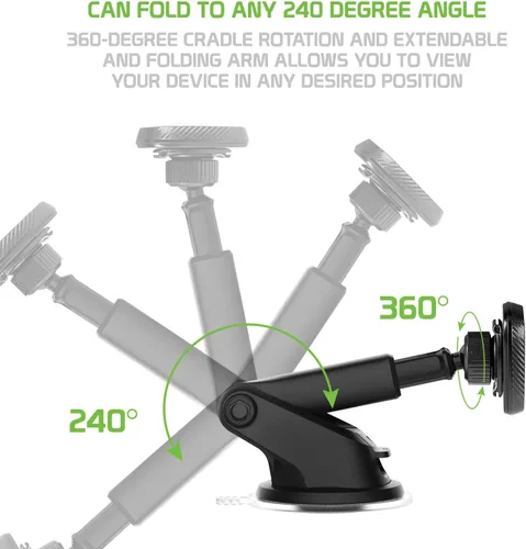 Miniatura 6 de Cellet Soporte magnético para teléfono de automóvil, tablero de instrumentos y parabrisas, soporte telescópico de brazo largo compatible con iPhone