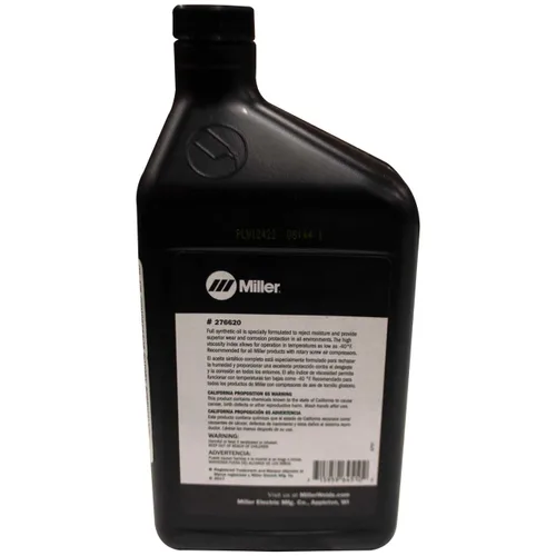 Miniatura 2 de Miller 276620 Aceite, tornillo giratorio para compresor de aire, sintético, paquete de 12