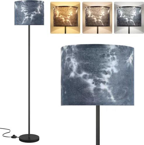 Miniatura 9 de Ambimall - Lámpara de pie moderna con control remoto, lámparas altas para sala de estar, habitación, oficina y comedor, pantalla beige con poste