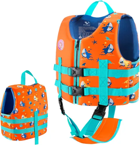 Miniatura 24 de Pottwal Chaleco de natación para niños - Chaqueta de natación - Hecho de neopreno y EPE - con correa ajustable en la entrepierna Verde
