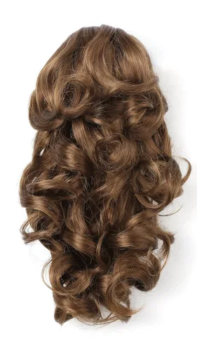 Miniatura 10 de onedor 12" rizado sintético Clip en Pinza para Extensión de Pelo Sintético Coleta Hairpiece 115 g con un Mandíbula/Pinza
