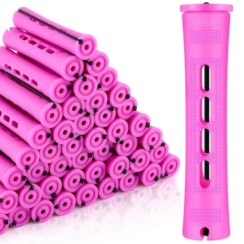 Miniatura 9 de Tigeen 300 unidades de varillas permanentes de plástico para el cabello, rizadores sin calor, varilla de onda fría para cabello largo, corto, recto