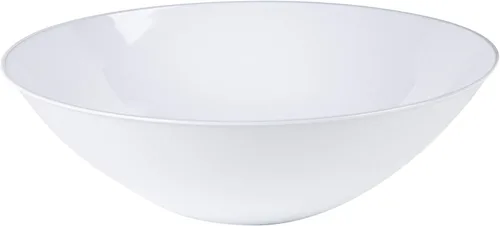 Miniatura 12 de [6 onzas, 40 unidades] Tazones de postre de plástico blanco orgánico para fiesta cuenco de helado con borde dorado Premium pesado elegante vajilla