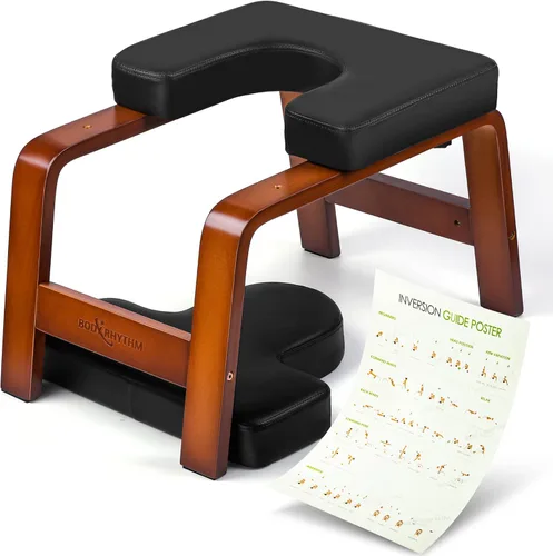 BODY RHYTHM Banco de yoga para cabeza, silla de inversión para yoga, entrenador de cabeza para aliviar el estrés, mejorar el sueño y la digestión y