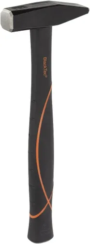 Picard Martillo remachador BlackTec 7.05 oz – Patrón alemán, cruz Peen, cabeza de acero aleado, recubrimiento en polvo negro, baja vibración, mango