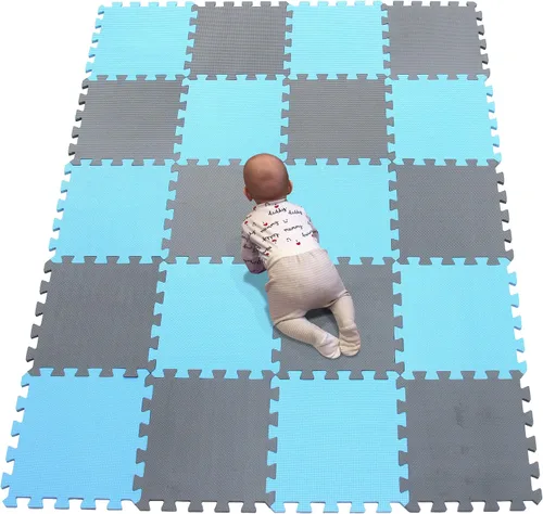 Miniatura 33 de YIMINYUER Alfombra de juego para bebé, 20 piezas de rompecabezas de espuma EVA suave para ejercicio y yoga, alfombrilla no tóxica portátil para sala