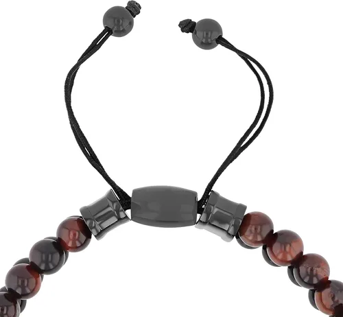 Miniatura 5 de Pulsera de bolo de nailon ajustable con cuentas de acero inoxidable para hombre