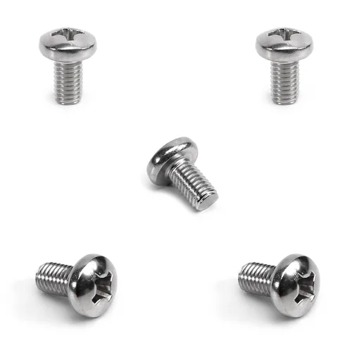 Miniatura 90 de MroMax 5 tornillos de máquina Phillips de cabeza plana M8 x 0.984 in, acero inoxidable 304 18-8, rosca completa, tornillos de cabeza cruzada gris