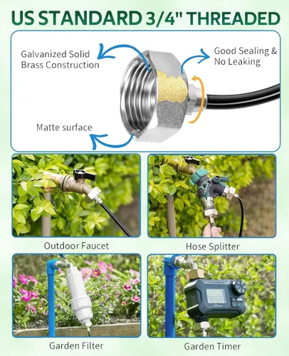 Miniatura 4 de Sistema de riego por goteo ajustable de 360° - Kit de rociadores de trampolín de agua para niños diversión de verano. Sistema de riego de plantas