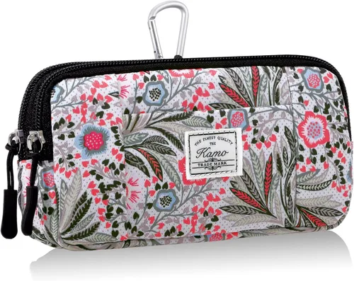 Miniatura 13 de KAMO Funda multiusos de lona horizontal para smartphone, funda para teléfono celular con asa para cinturón, bolsas de cinturón para mujeres, funda