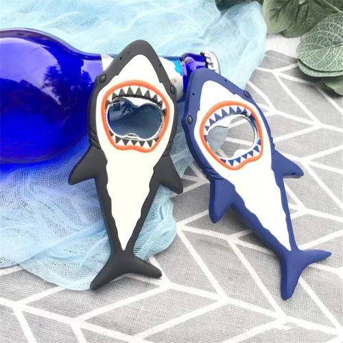 Miniatura 4 de Abrebotellas con forma de tiburón, imán de refrigerador Ocean Series abrebotellas de cerveza, suministros de cocina creativos abrebotellas de regalo.