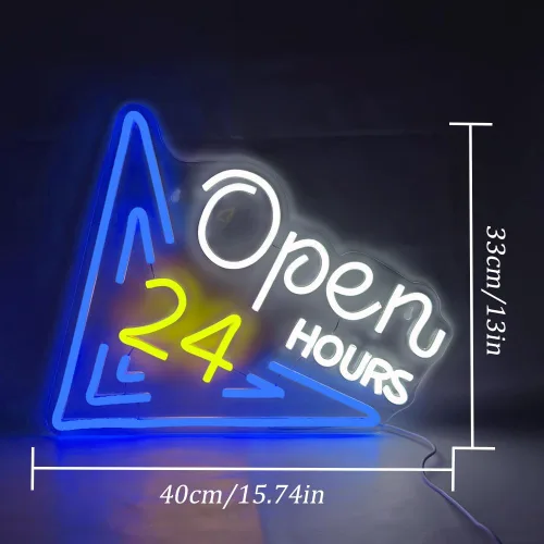 Miniatura 3 de Letrero de neón abierto las 24 horas, letrero LED, letrero de luz de neón de bar, letrero abierto las 24 horas, Pub bar, tienda de conveniencia