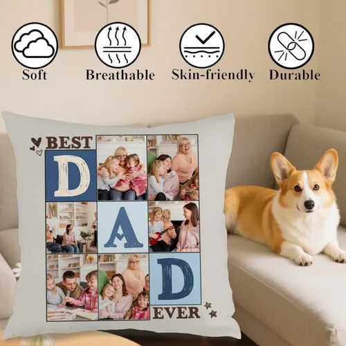 Miniatura 36 de Custom 6 Photo Throw Pillow Cover with Text for Mom, Cozy Cushion Ideal as a Thoughtful Gift for Family Mother’s Day Holidays or Special Occasions 6