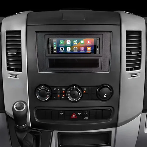 Miniatura 8 de Scosche CR1292B Kit de instalación de radio DIN doble o individual compatible con camionetas Dodge seleccionadas, Mercedes y Freightliner Sprinter