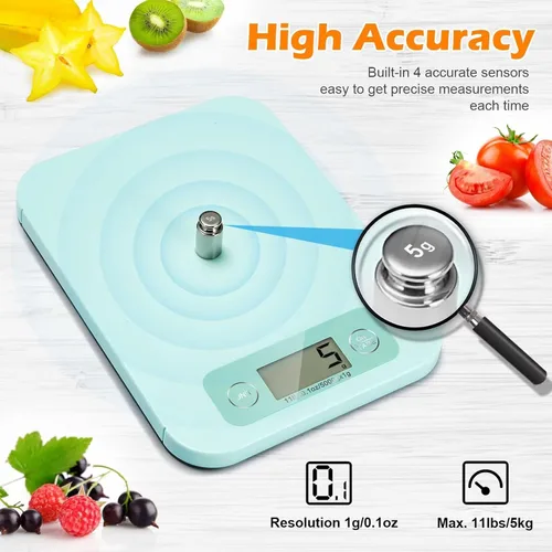 Miniatura 5 de URAMAZ Báscula de alimentos con calculadora nutricional, báscula digital de alimentos para báscula de cocina gramos y onzas, báscula inteligente