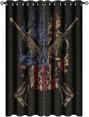 Miniatura 68 de Cortinas de Constelación, Arte Moderno Abstracto Patrón de Símbolos de Constelación Galaxia Negra Blanca, Tratamientos para Ventanas con Aislamiento