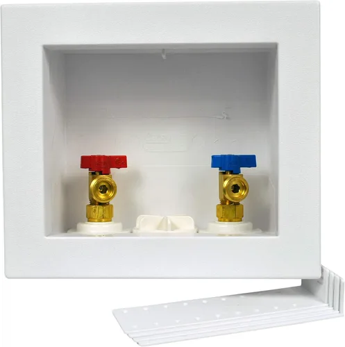 Miniatura 10 de Oatey 38542 Quadtro Caja de salida para lavadora F1807 PEX Pieza de cola, giro de 1/4 pulgadas con martillo de agua, cubo de 2 pulgadas, latón