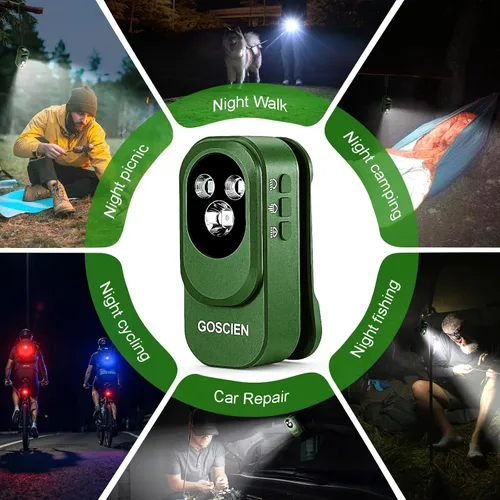 Miniatura 8 de Linterna EDC recargable profesional con clip de 500 lúmenes, luz de clip con tres soluciones de iluminación, carga USB C, linterna magnética IPX6