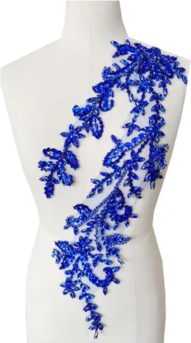Miniatura 21 de PLune Diamantes de imitación acrílicos brillantes hechos a mano en apliques de encaje, cuentas de costura, parches para accesorios para vestido