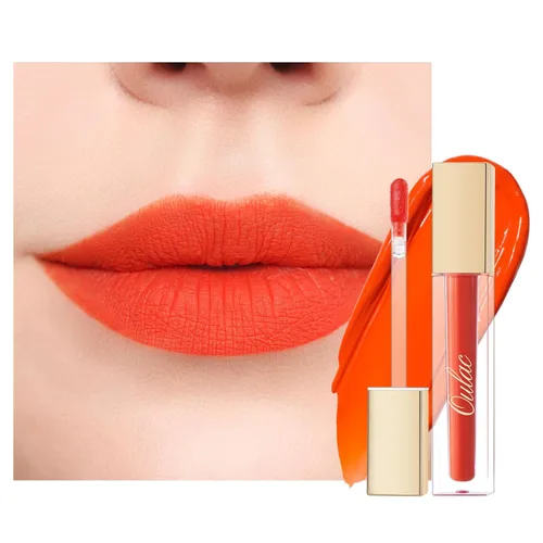 Miniatura 22 de Oulac Lápiz labial rojo líquido mate para mujer, lápiz labial de larga duración, impermeable, sin transferencia, fórmula cremosa de alta 【M08 1000