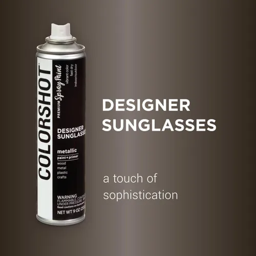 Miniatura 3 de COLORSHOT Pintura en aerosol metálica, gafas de sol de diseñador (bronce aceitado) 9 onzas, paquete de 4, pintura acrílica de secado rápido, uso