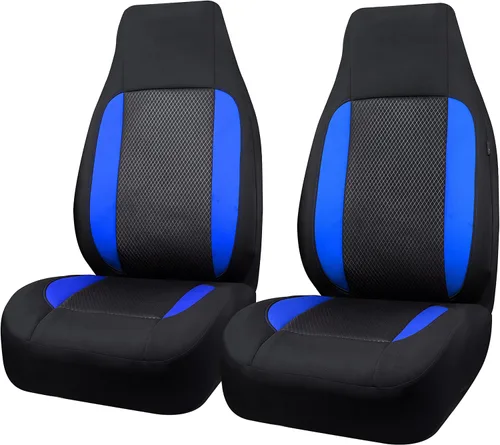 CAR-GRAND Fundas para los dos asientos delanteros del auto, de ajuste universal, deportivas, impermeables de neopreno, con respaldo alto,