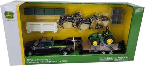 Miniatura 5 de John Deere 1/32 5075E Tractor Hauling Set Toy - LP82785