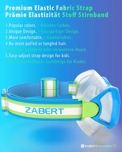 Miniatura 2 de Kids Swim Mask Goggles, Swimming Dive Snorkel Mask with Nose Cover Fabric Strap for Kids Boy Girls