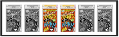 Miniatura 47 de Marco negro para cómics graduados Marco completo de cómics con paspartú de conservación negro y acrílico de grado UV Hecho para exhibir (6)
