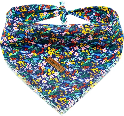 Miniatura 14 de Lionheart Glory Bandana para perro, bufanda azul para perro, estampado de cerveza, ajustable para perros pequeños a grandes