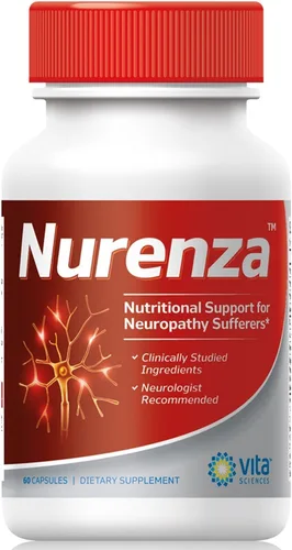 Miniatura 4 de Vita Sciences Suplemento de alivio de neuropatía Nurenza para la salud nerviosa y reparación rápida. Forma natural de R-ALA 40 veces de fuerza